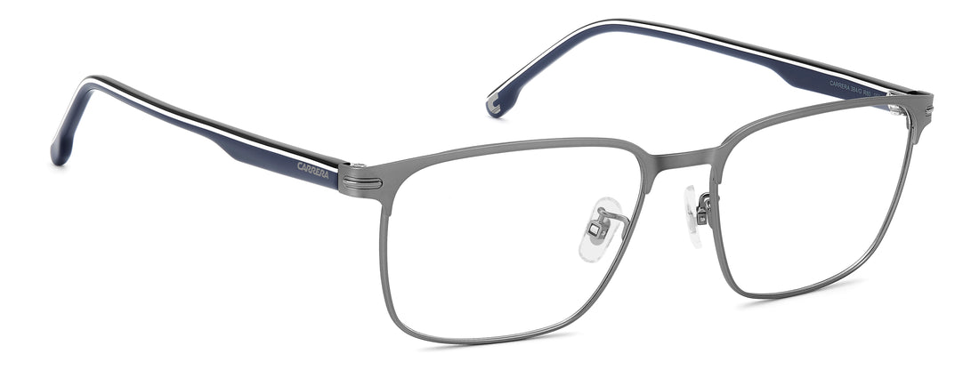 Gafas graduadas carrera 384/g r80 plateado rectangular masculino talla 57mm - Vista de detalle