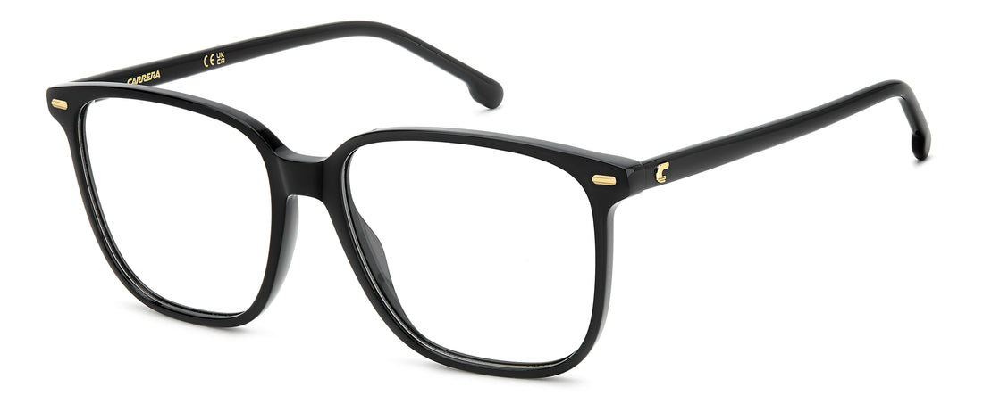 Óculos graduados carrera 3090 807 negro rectangular femenino tamanho 55mm - Vista principal