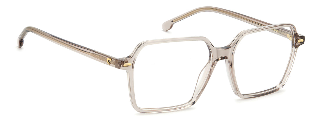 Óculos graduados carrera 3092 fwm beige square femenino tamanho 54mm - Vista de detalhe