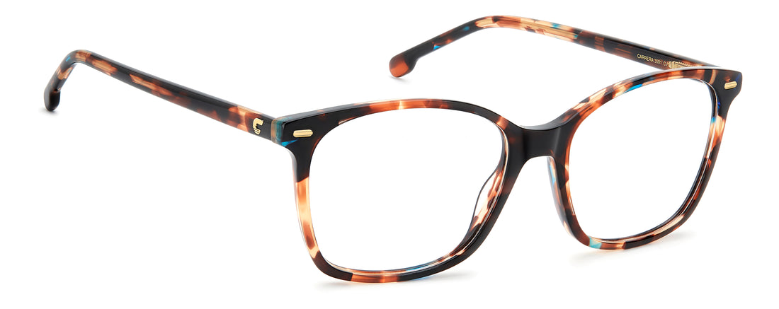 Óculos graduados carrera 3091 cvt verde square femenino tamanho 53mm - Vista de detalhe