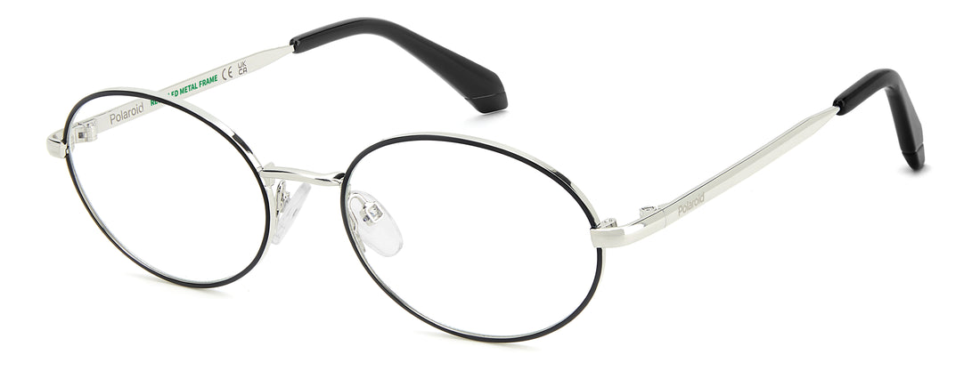 Occhiali da vista polaroid kids pld d851 84j plateado oval infantil taglia 51mm - Vista principale