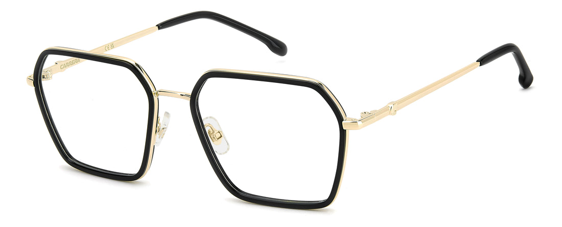 Óculos graduados carrera 3095 807 negro rectangular femenino tamanho 55mm - Vista principal