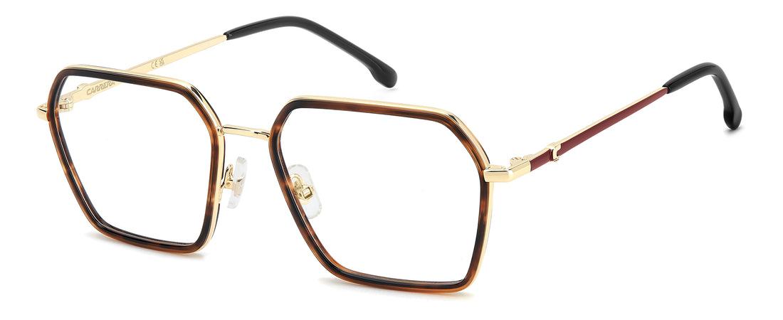 Óculos graduados carrera 3095 ex4 marron rectangular femenino tamanho 55mm - Vista principal