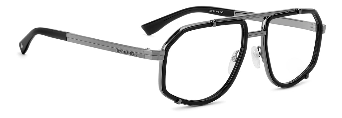 Brillen dsquared2 d2 0191 ans negro other shape masculino größe 56mm - Detailansicht