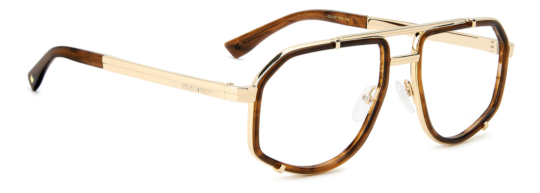 Brillen dsquared2 d2 0191 ex4 marron other shape masculino größe 56mm - Detailansicht