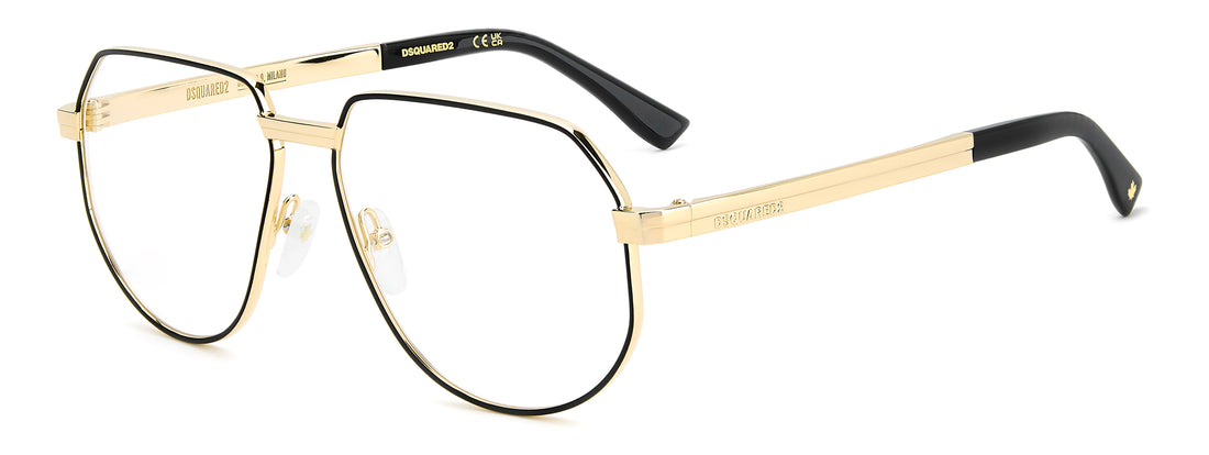 Occhiali da vista dsquared2 d2 0194 i46 negro round masculino taglia 58mm - Vista principale