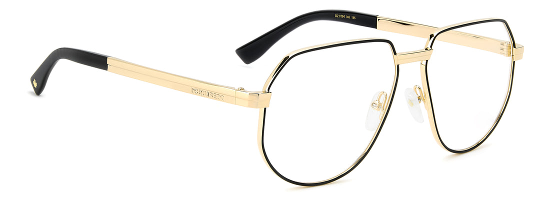 Occhiali da vista dsquared2 d2 0194 i46 negro round masculino taglia 58mm - Vista dettagliata