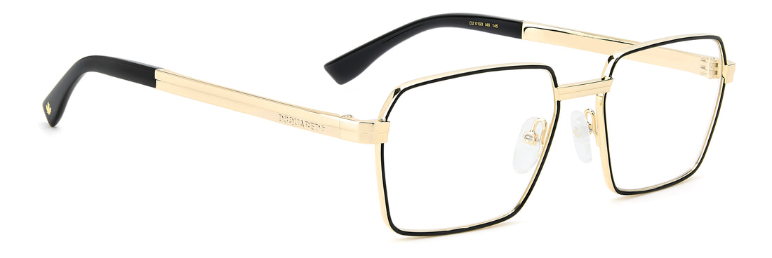 Occhiali da vista dsquared2 d2 0193 i46 negro square masculino taglia 54mm - Vista dettagliata