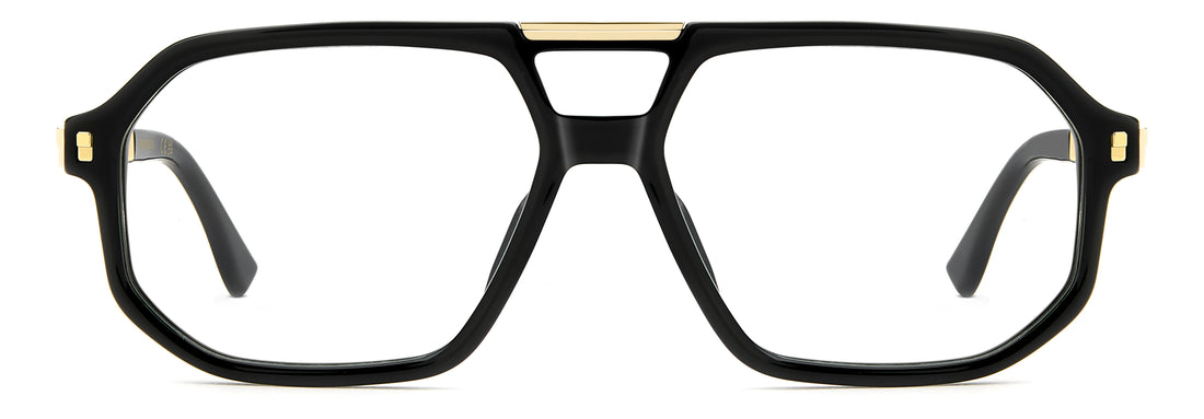 Gafas graduadas dsquared2 d2 0195 807 negro rectangular masculino talla 57mm - Vista de detalle
