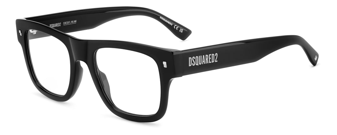Occhiali da vista dsquared2 d2 0205 284 negro round masculino taglia 51mm - Vista principale