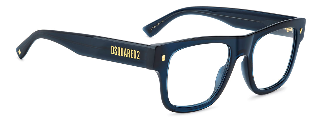 Occhiali da vista dsquared2 d2 0205 pjp azul round masculino taglia 51mm - Vista dettagliata