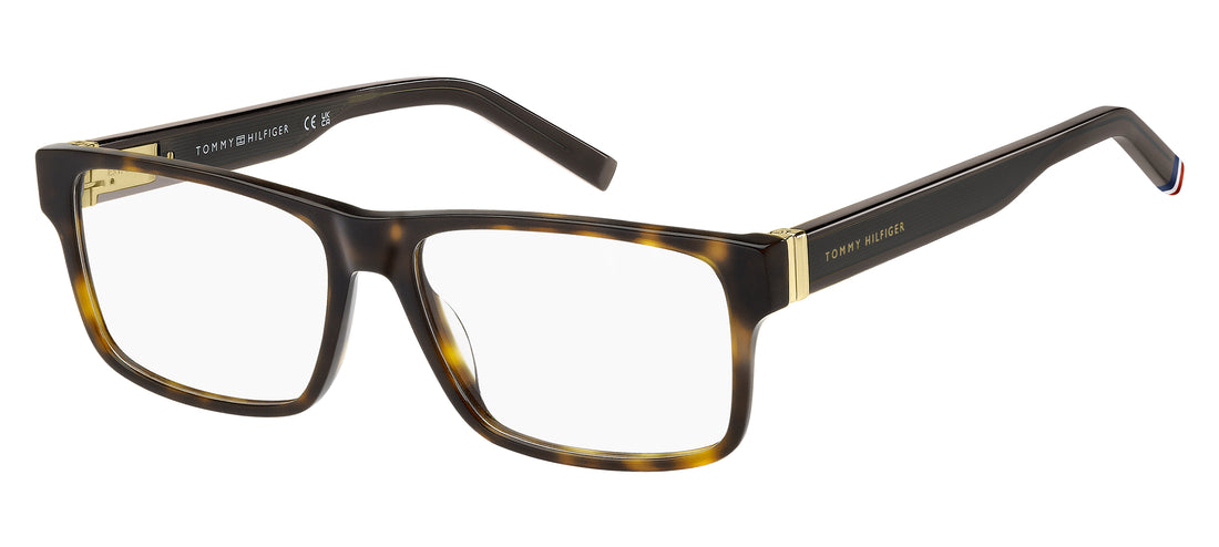 Occhiali da vista tommy hilfiger th 2311 086 havana rectangular masculino taglia 57mm - Vista principale