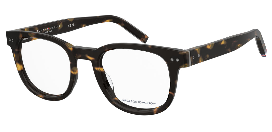 Brillen tommy hilfiger th 86 086 havana round masculino größe 51mm - Hauptansicht
