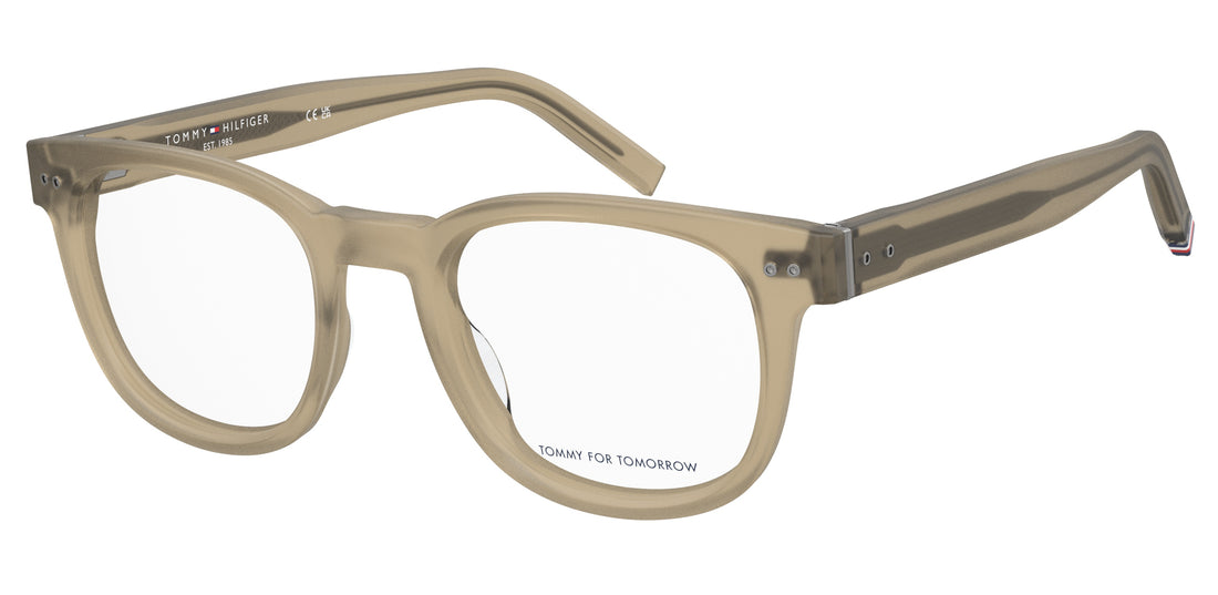 Brillen tommy hilfiger th 86 10a beige round masculino größe 51mm - Hauptansicht