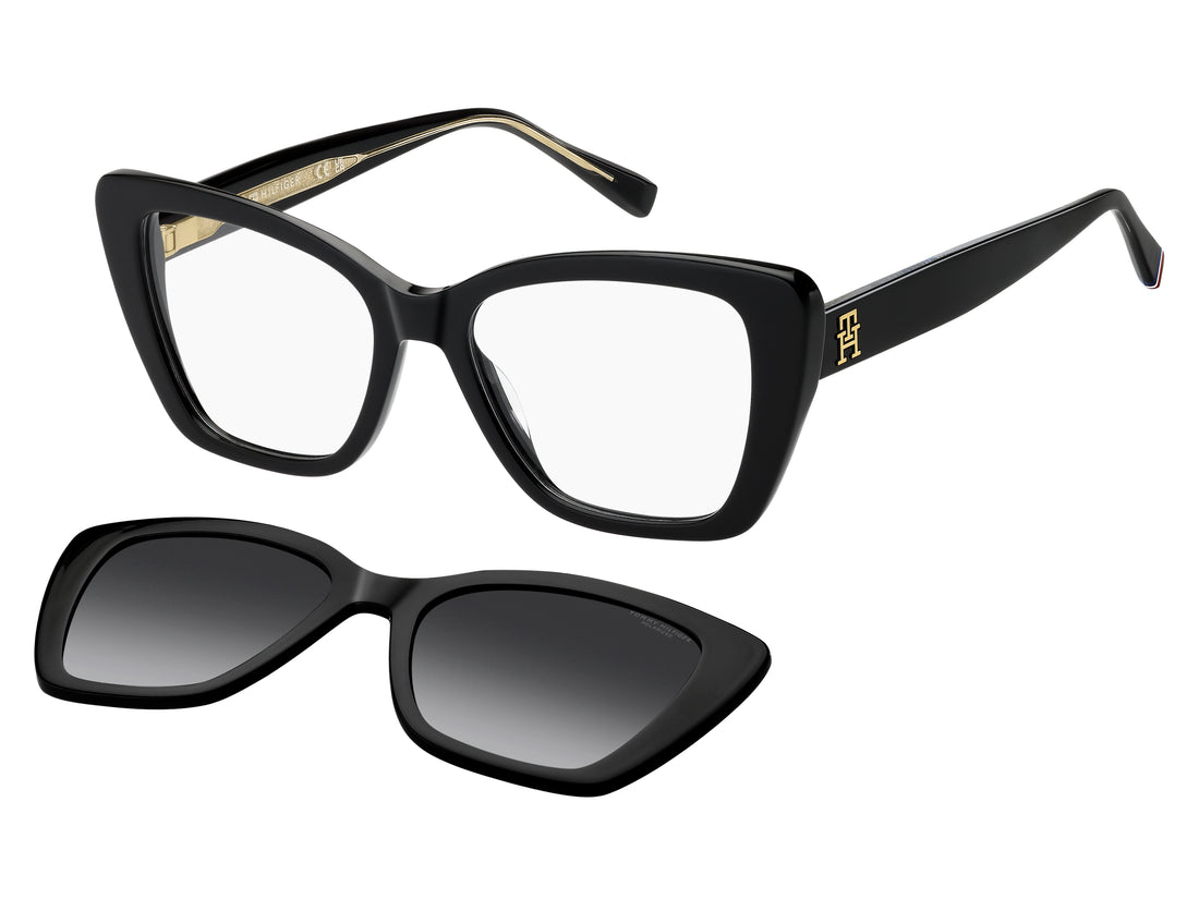 Okulary korekcyjne tommy hilfiger th 2347/c 807 wj negro cat eye femenino rozmiar 51mm - Widok główny