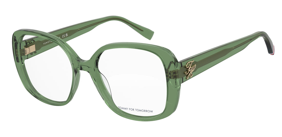 Brillen tommy hilfiger th 2346 1ed verde square femenino größe 53mm - Hauptansicht