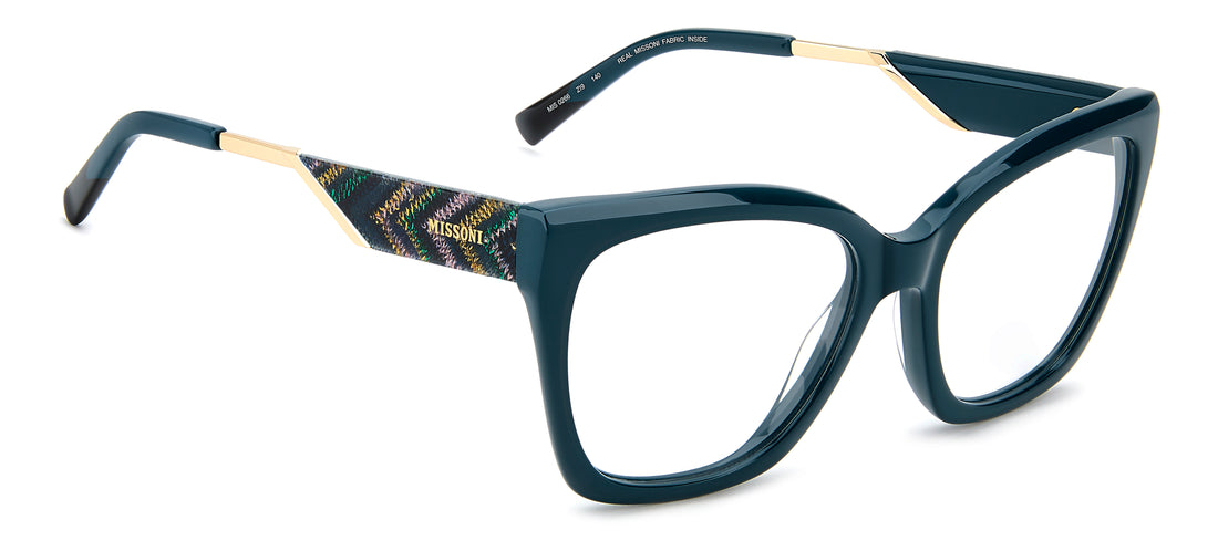 Occhiali da vista missoni mis 0266 zi9 verde cat eye femenino taglia 55mm - Vista dettagliata