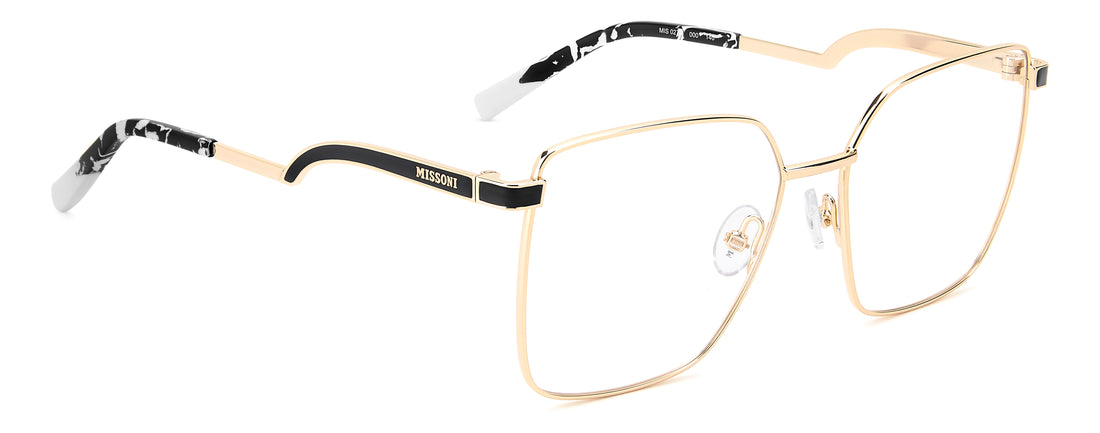 Occhiali da vista missoni mis 0276 000 dorado square femenino taglia 55mm - Vista dettagliata