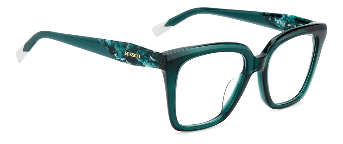 Brillen missoni mis 0275/g 1ed verde square femenino größe 52mm - Detailansicht
