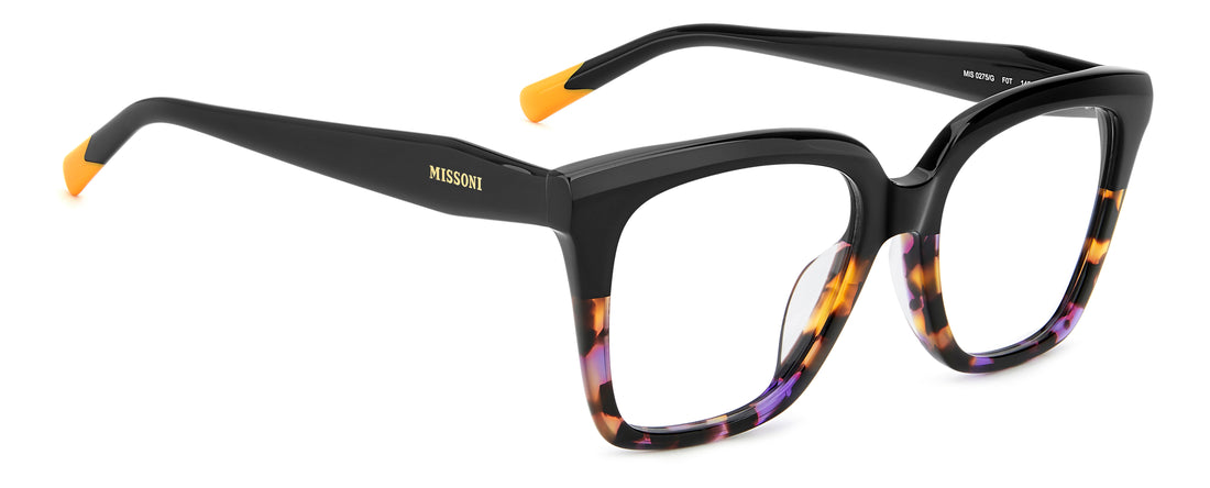 Occhiali da vista missoni mis 0275/g f0t violeta square femenino taglia 52mm - Vista dettagliata