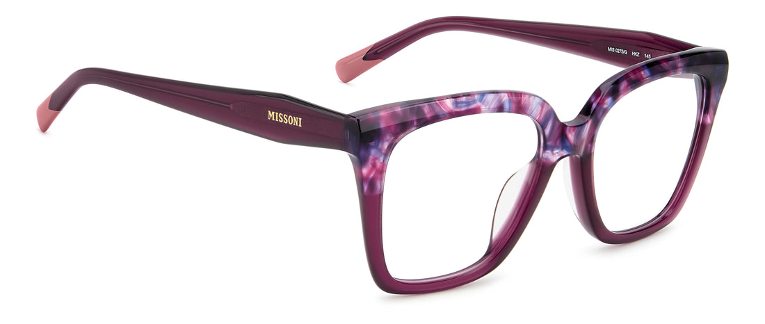 Brillen missoni mis 0275/g hkz violeta square femenino größe 52mm - Detailansicht