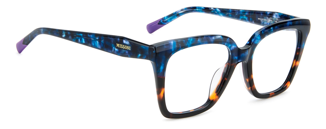 Occhiali da vista missoni mis 0275/g jbw azul square femenino taglia 52mm - Vista dettagliata