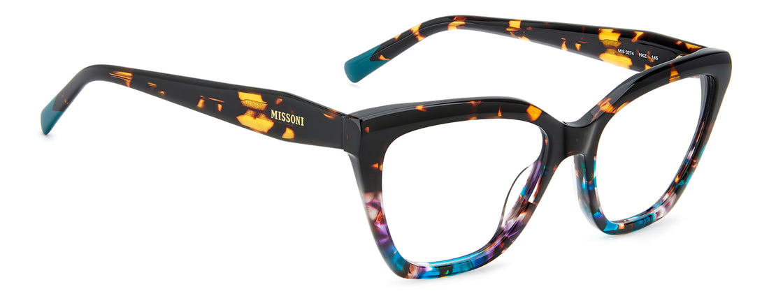 Occhiali da vista missoni mis 0274 hkz violeta cat eye femenino taglia 54mm - Vista dettagliata