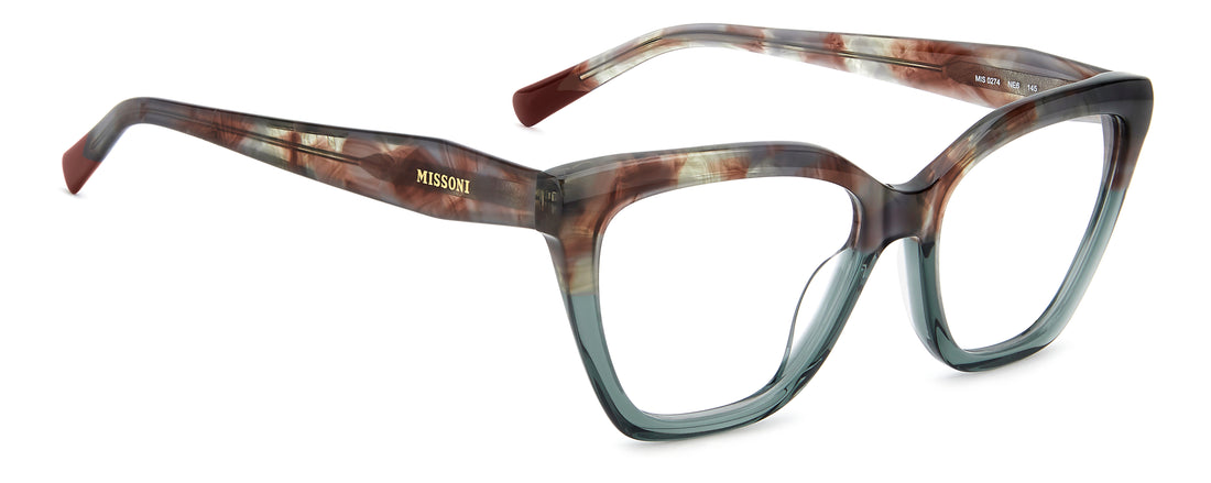 Occhiali da vista missoni mis 0274 ne6 burdeos cat eye femenino taglia 54mm - Vista dettagliata