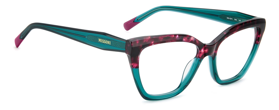 Brillen missoni mis 0274 o63 havana cat eye femenino größe 54mm - Detailansicht
