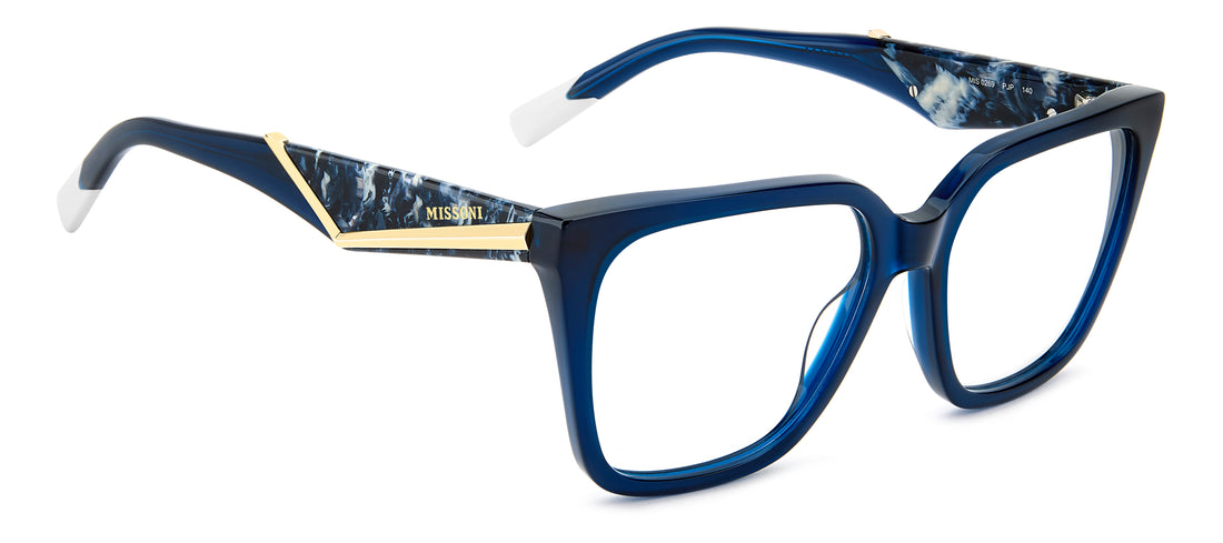 Occhiali da vista missoni mis 0269 pjp azul square femenino taglia 54mm - Vista dettagliata