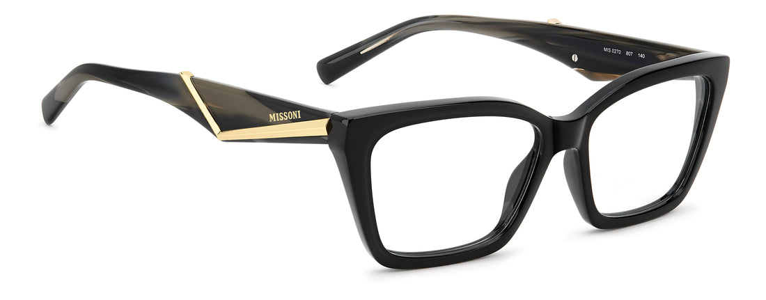 Occhiali da vista missoni mis 0270 807 negro rectangular femenino taglia 54mm - Vista dettagliata