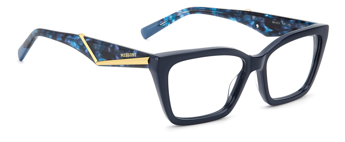 Occhiali da vista missoni mis 0270 pjp azul rectangular femenino taglia 54mm - Vista dettagliata