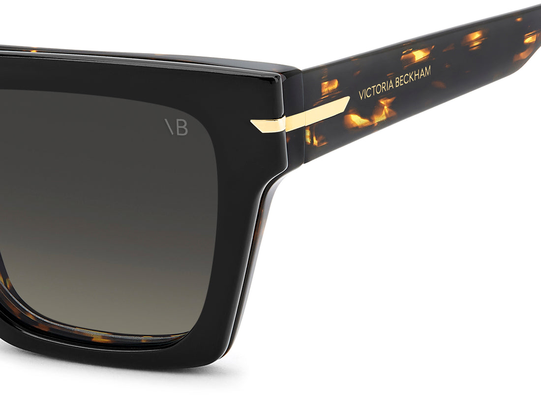 Óculos de sol victoria beckham vb 7009/c 086 lb havana rectangular femenino tamanho 54mm - Vista de detalhe