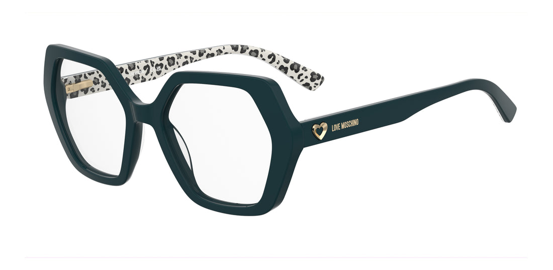 Glasögon moschino love mol689 zi9 verde rectangular femenino storlek 54mm - Huvudvy