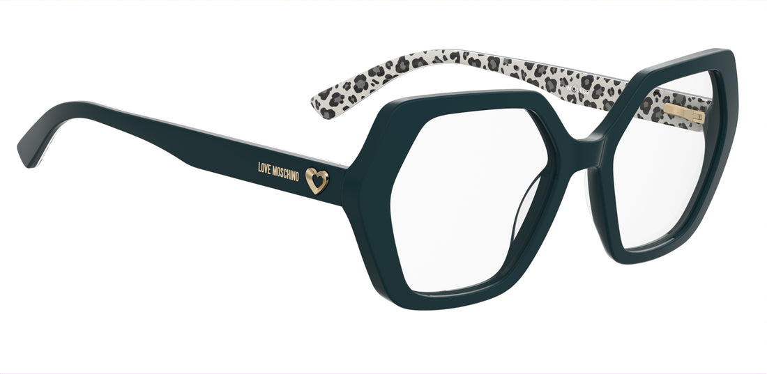 Glasögon moschino love mol689 zi9 verde rectangular femenino storlek 54mm - Detaljvy