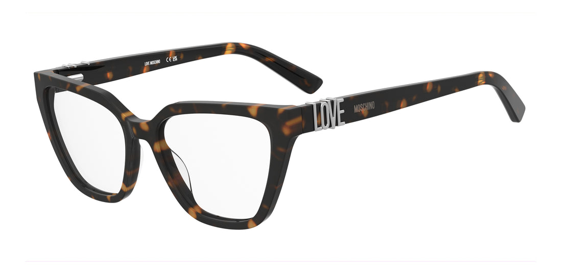 Glasögon moschino love mol691 086 havana rectangular femenino storlek 53mm - Huvudvy