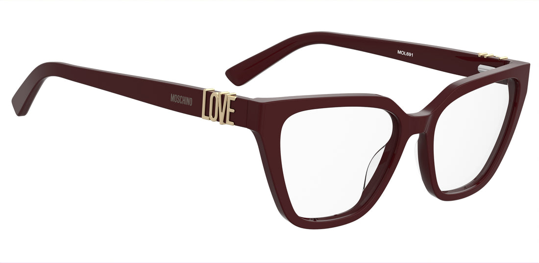 Glasögon moschino love mol691 lhf burdeos rectangular femenino storlek 53mm - Detaljvy