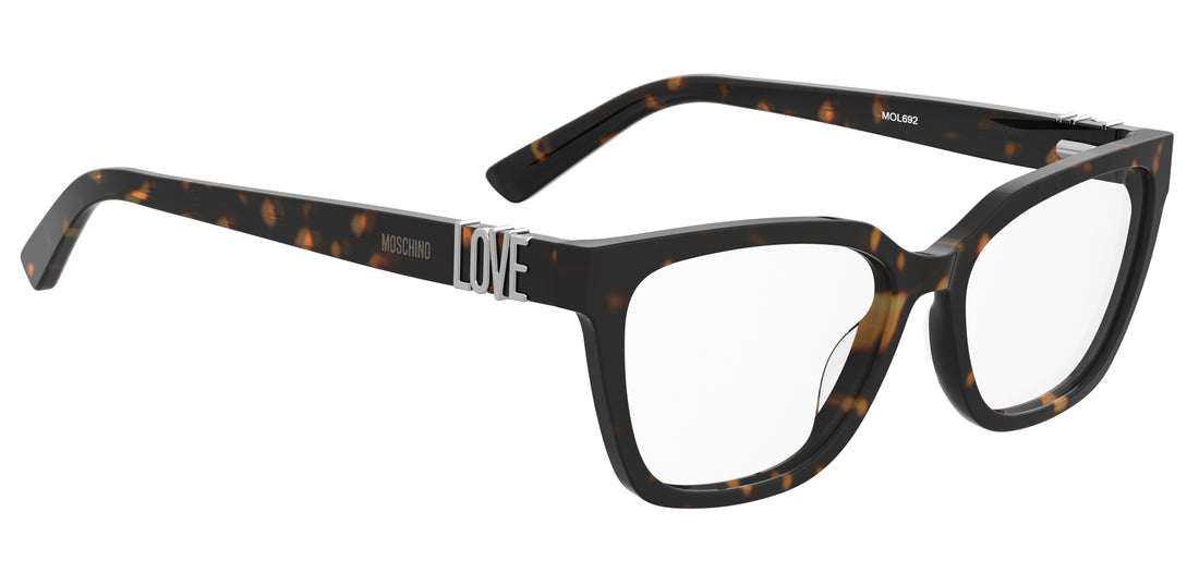 Glasögon moschino love mol692 086 havana rectangular femenino storlek 53mm - Detaljvy
