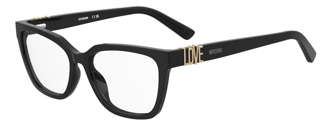Glasögon moschino love mol692 807 negro rectangular femenino storlek 53mm - Huvudvy