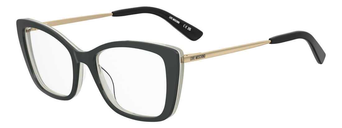 Glasögon moschino love mol695 1ed verde rectangular femenino storlek 52mm - Huvudvy