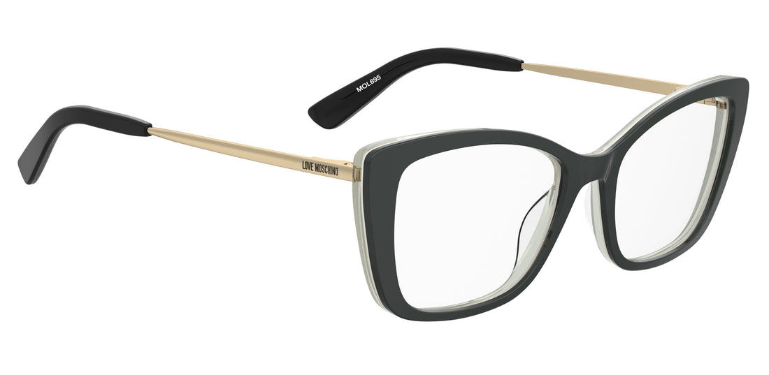 Glasögon moschino love mol695 1ed verde rectangular femenino storlek 52mm - Detaljvy