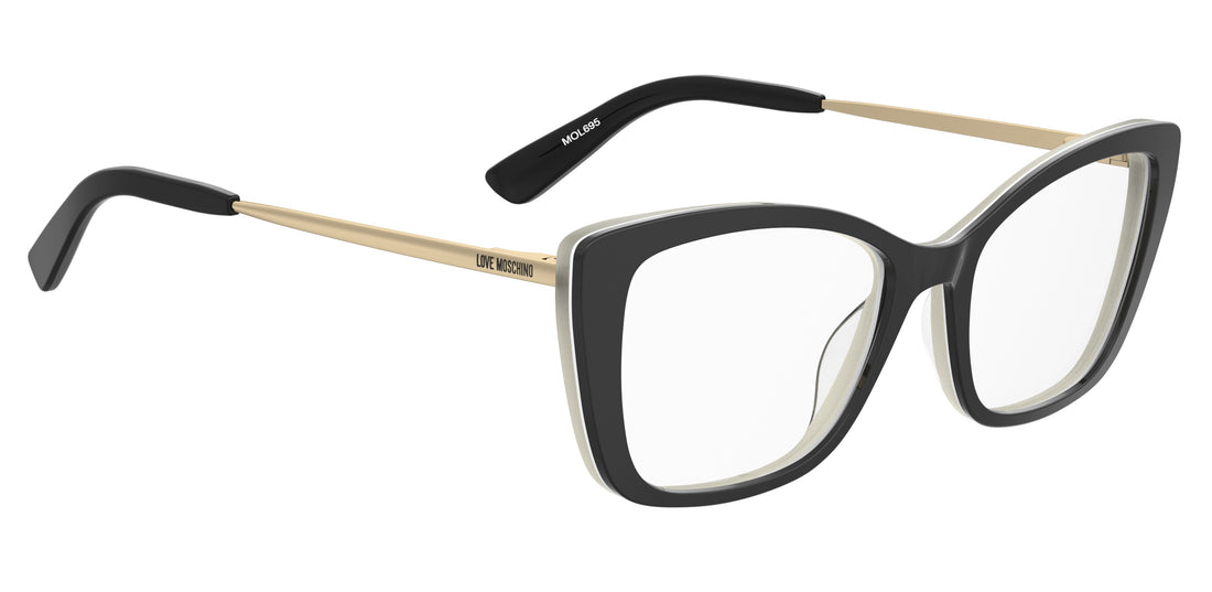 Glasögon moschino love mol695 807 negro rectangular femenino storlek 52mm - Detaljvy