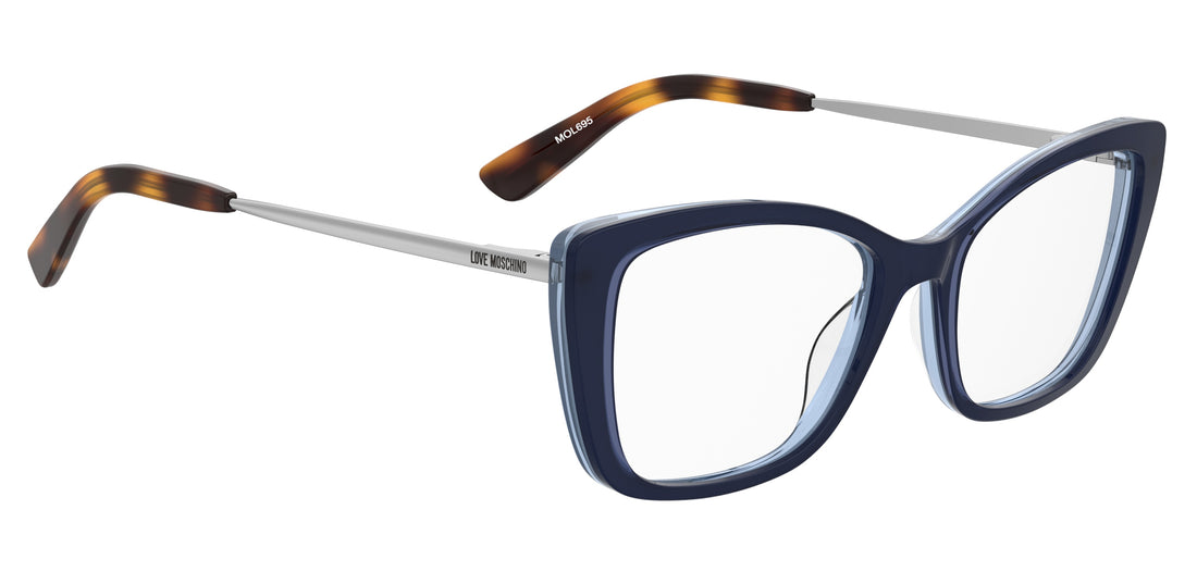 Glasögon moschino love mol695 pjp azul rectangular femenino storlek 52mm - Detaljvy