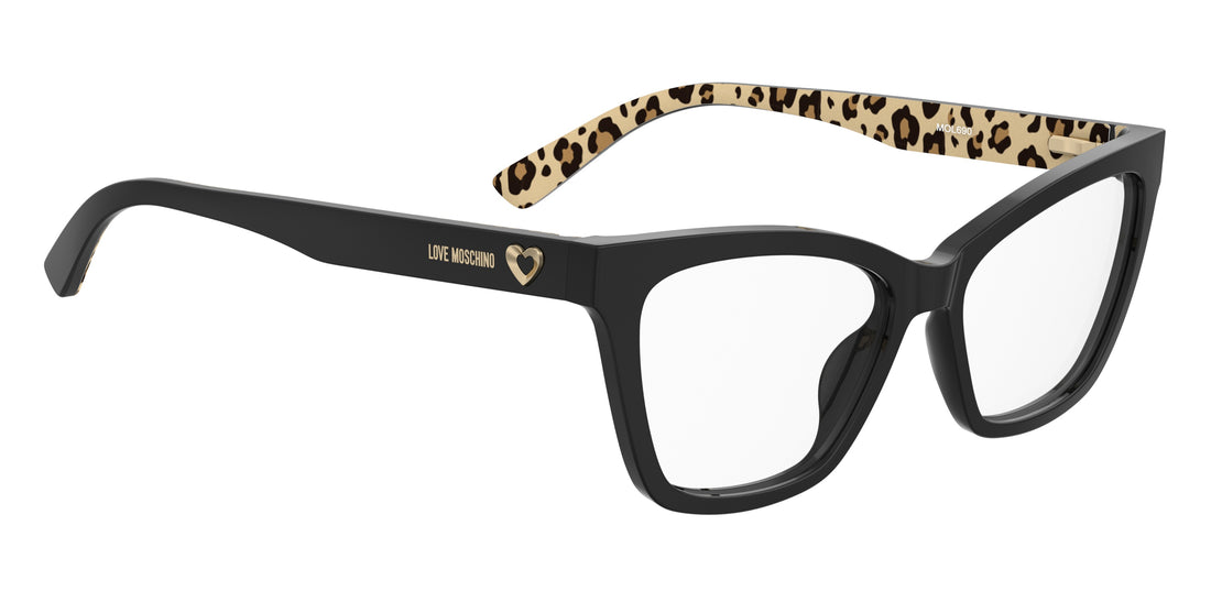 Glasögon moschino love mol690 807 negro rectangular femenino storlek 55mm - Detaljvy