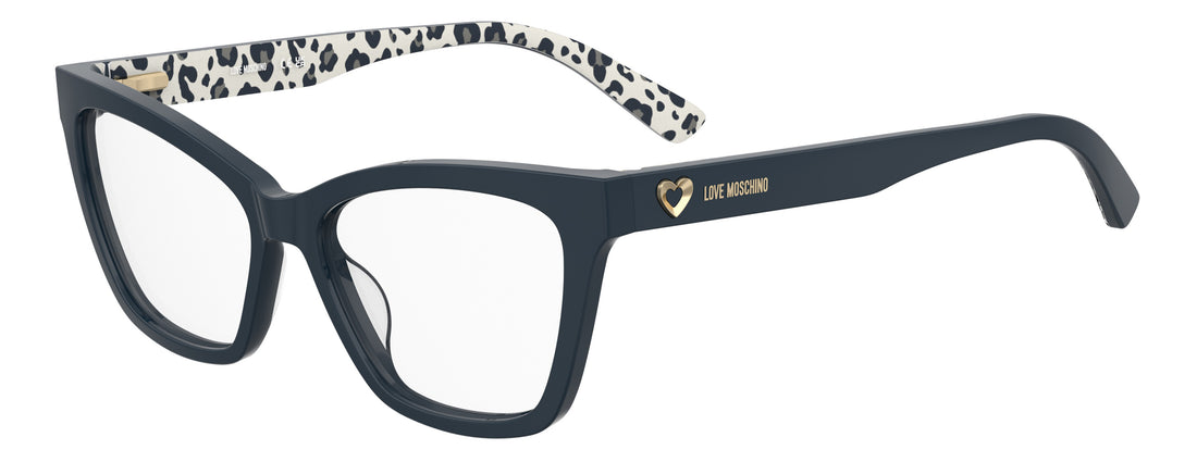 Glasögon moschino love mol690 pjp azul rectangular femenino storlek 55mm - Huvudvy