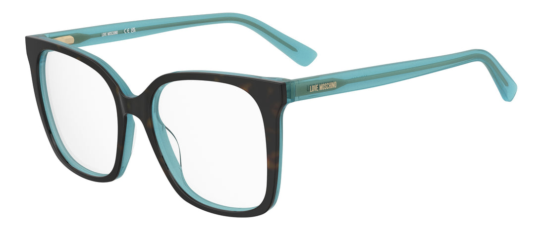 Glasögon moschino love mol696 ipr havana square femenino storlek 54mm - Huvudvy