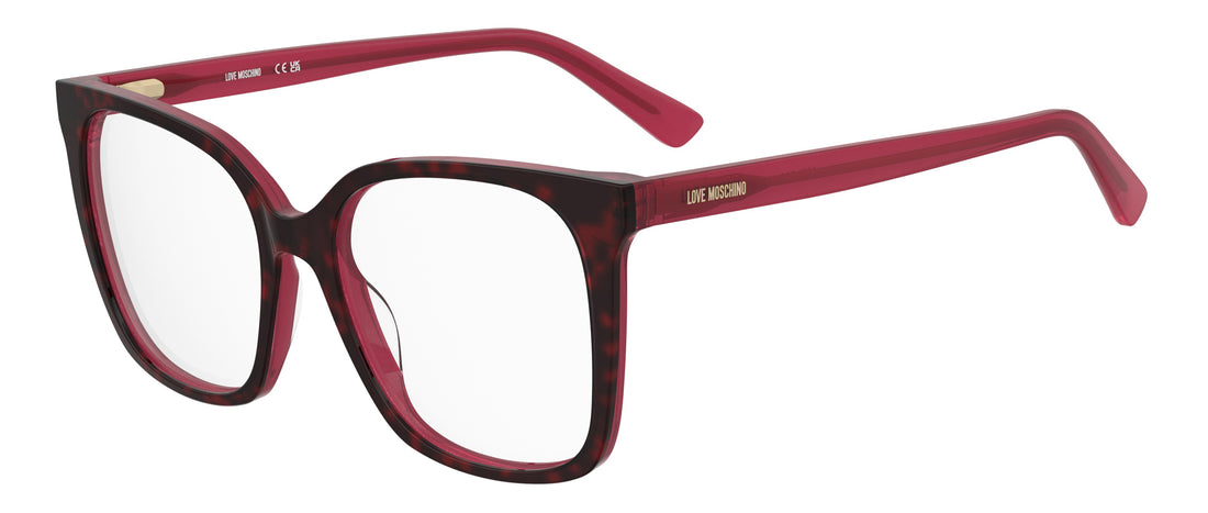 Glasögon moschino love mol696 o63 havana square femenino storlek 54mm - Huvudvy