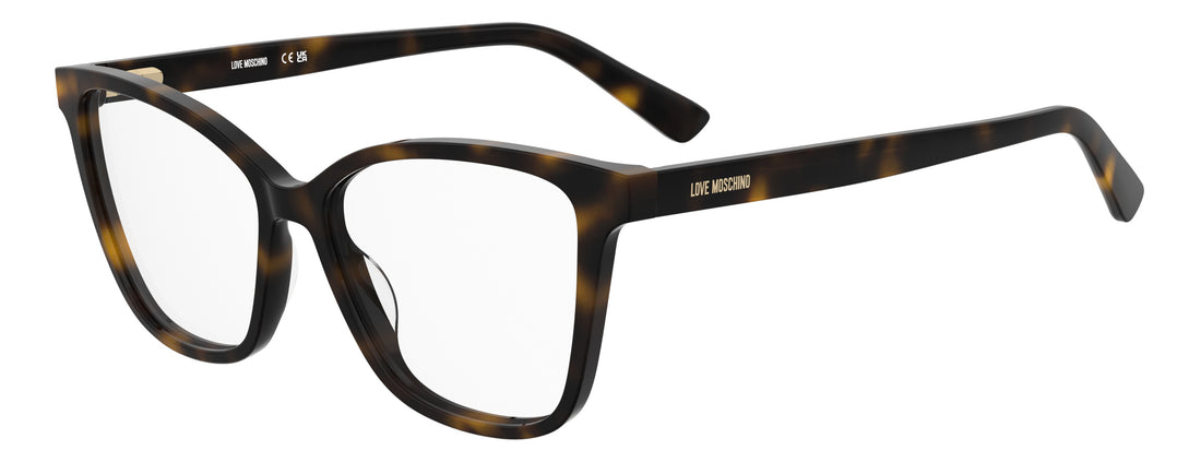 Glasögon moschino love mol697 086 havana rectangular femenino storlek 54mm - Huvudvy