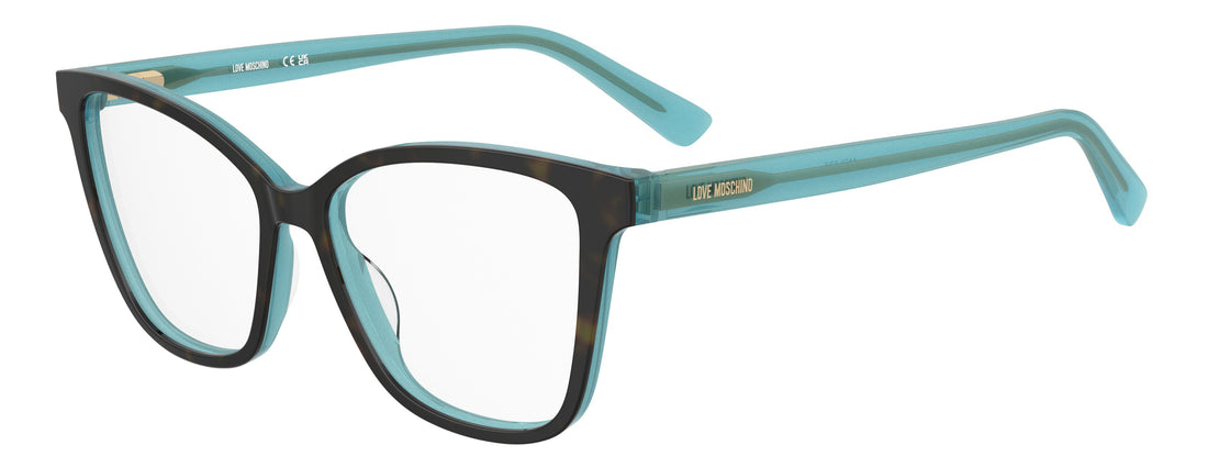 Glasögon moschino love mol697 ipr havana rectangular femenino storlek 54mm - Huvudvy