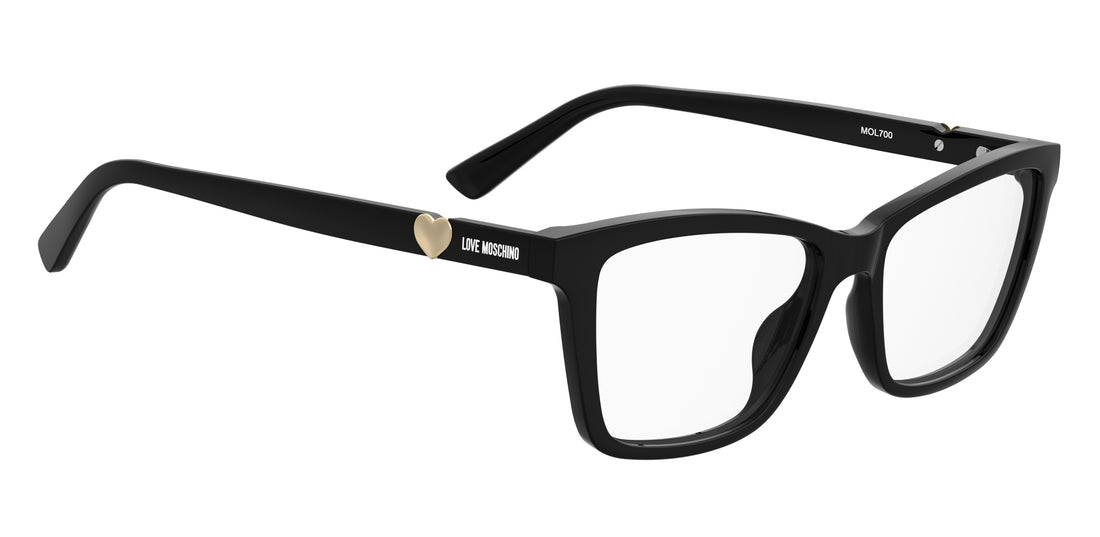 Glasögon moschino love mol700 807 negro rectangular femenino storlek 54mm - Detaljvy